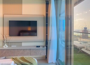 Living area - Sea View Retreat with Ain Dubai (Dubai)