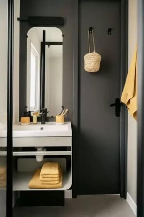 Bathroom - ZEcamping 3* animaux acceptés locatif TV clim 23m2 4 pers (Divonne les Bains)