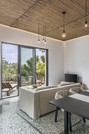 Living area - Myrtia Beach House (Chania)