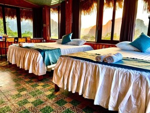 Superior Quadruple Room, Mountain View | Blackout drapes, soundproofing, iron/ironing board, free WiFi