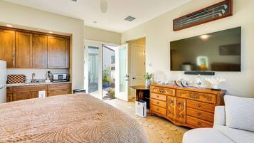 1 bedroom, iron/ironing board, internet, bed sheets