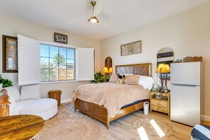 1 dormitorio, tabla de planchar con plancha, Internet y ropa de cama