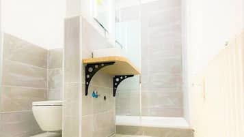 Ducha, secador de pelo y champú