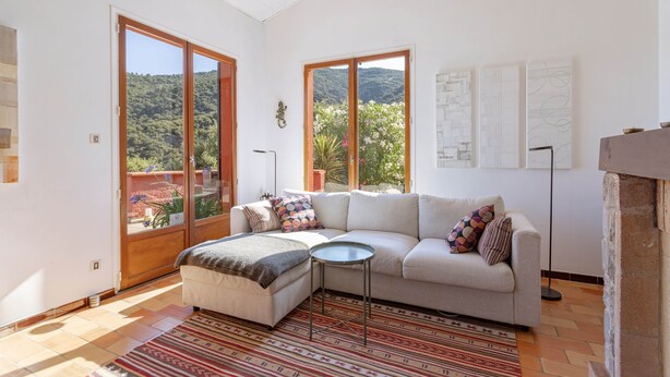 Living area - Casa Vermella with Pool and Terrace (Sorède)
