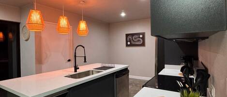 Microwave, oven, stovetop, dishwasher