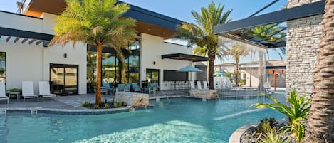 Outdoor pool, a heated pool