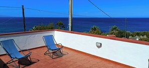 Studio, uitzicht op zee | Terras