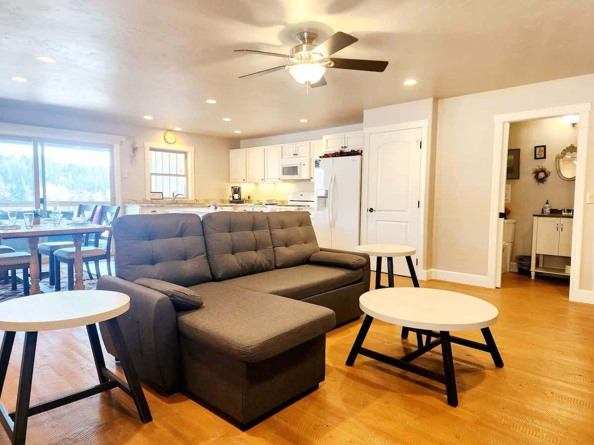 Living Area offers a double sofa bed for additional sleeping arrangement.