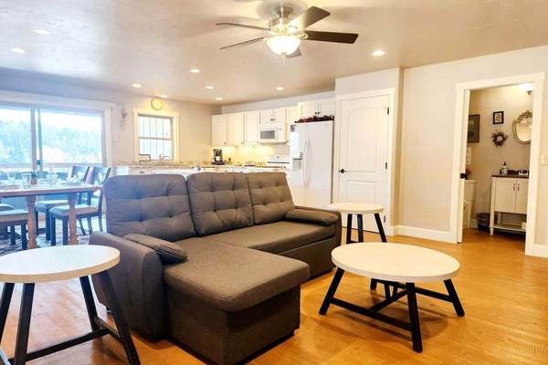 Living Area offers a double sofa bed for additional sleeping arrangement.