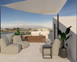 Terrace/patio - Villa Sol: Luxury Living in Heart of Gournes (Gournes Gouvon)