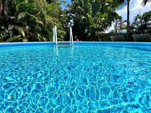 Outdoor pool, a heated pool