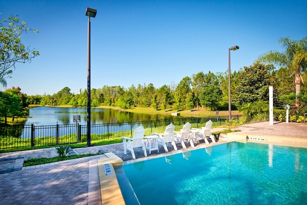 Pool - First-floor condo with shared pools, limited-mobility access, sauna, gym, patio (Kissimmee)