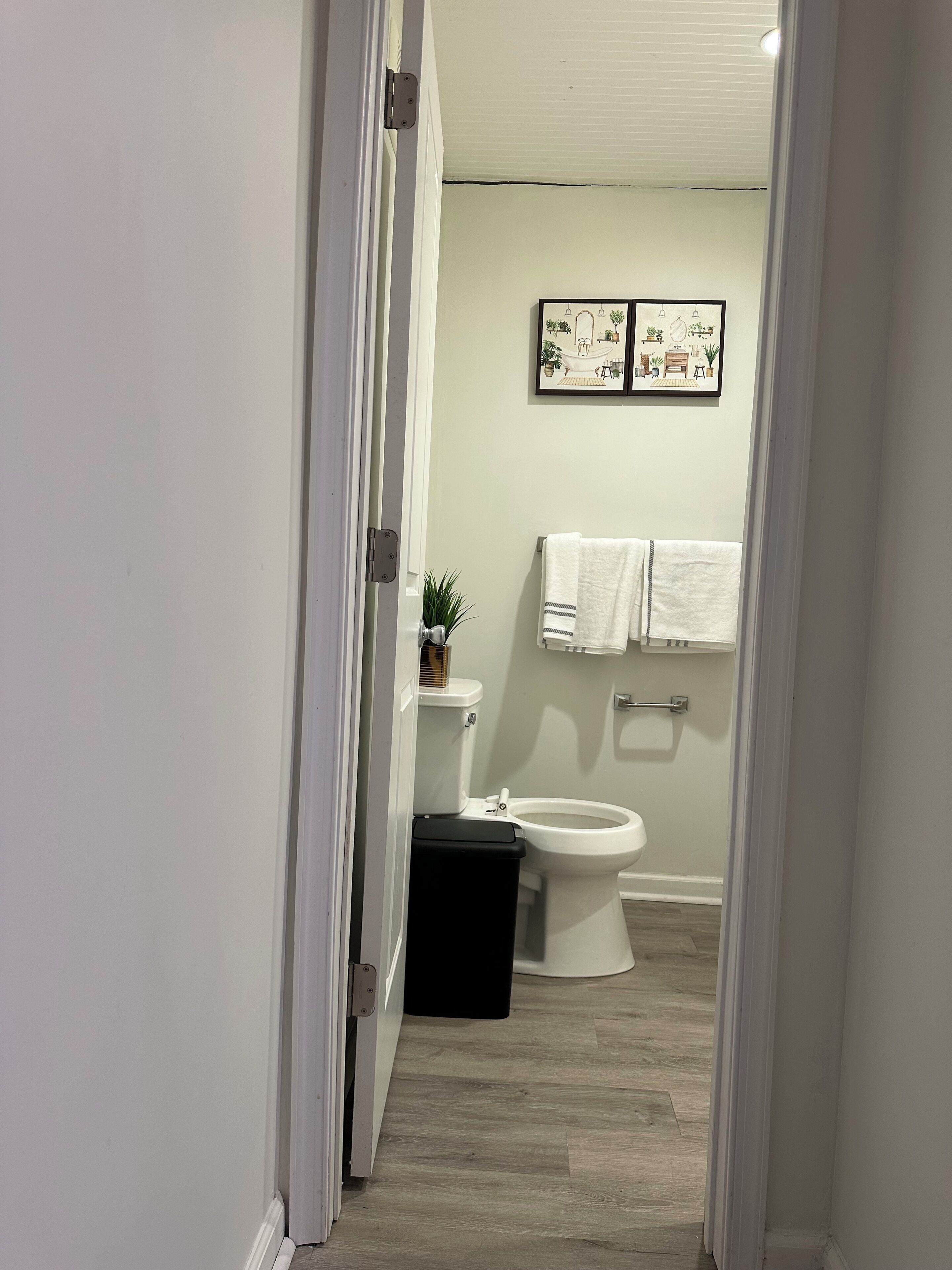 Hårføner, håndklær og toalettpapir