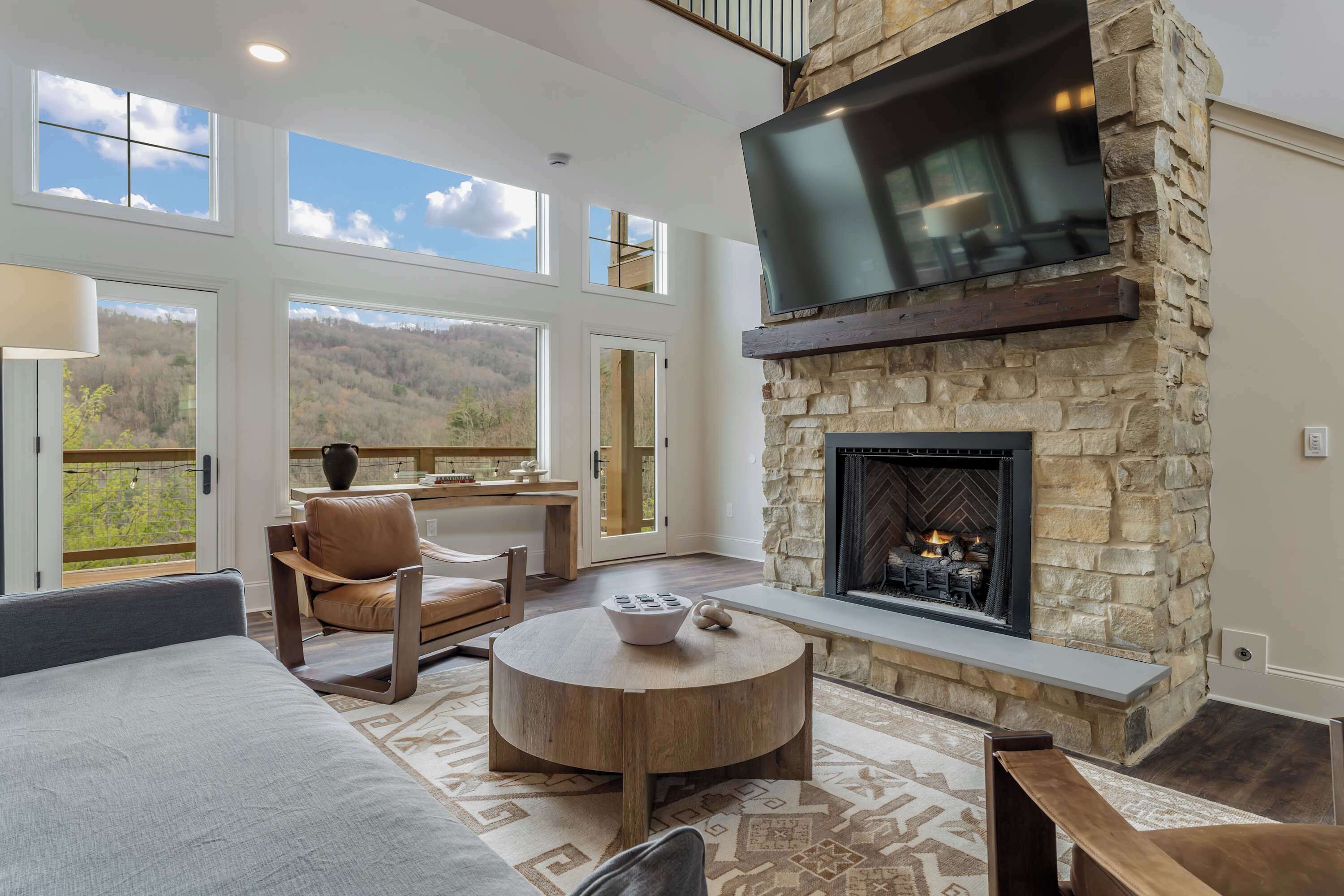 TV, fireplace, video games, offices