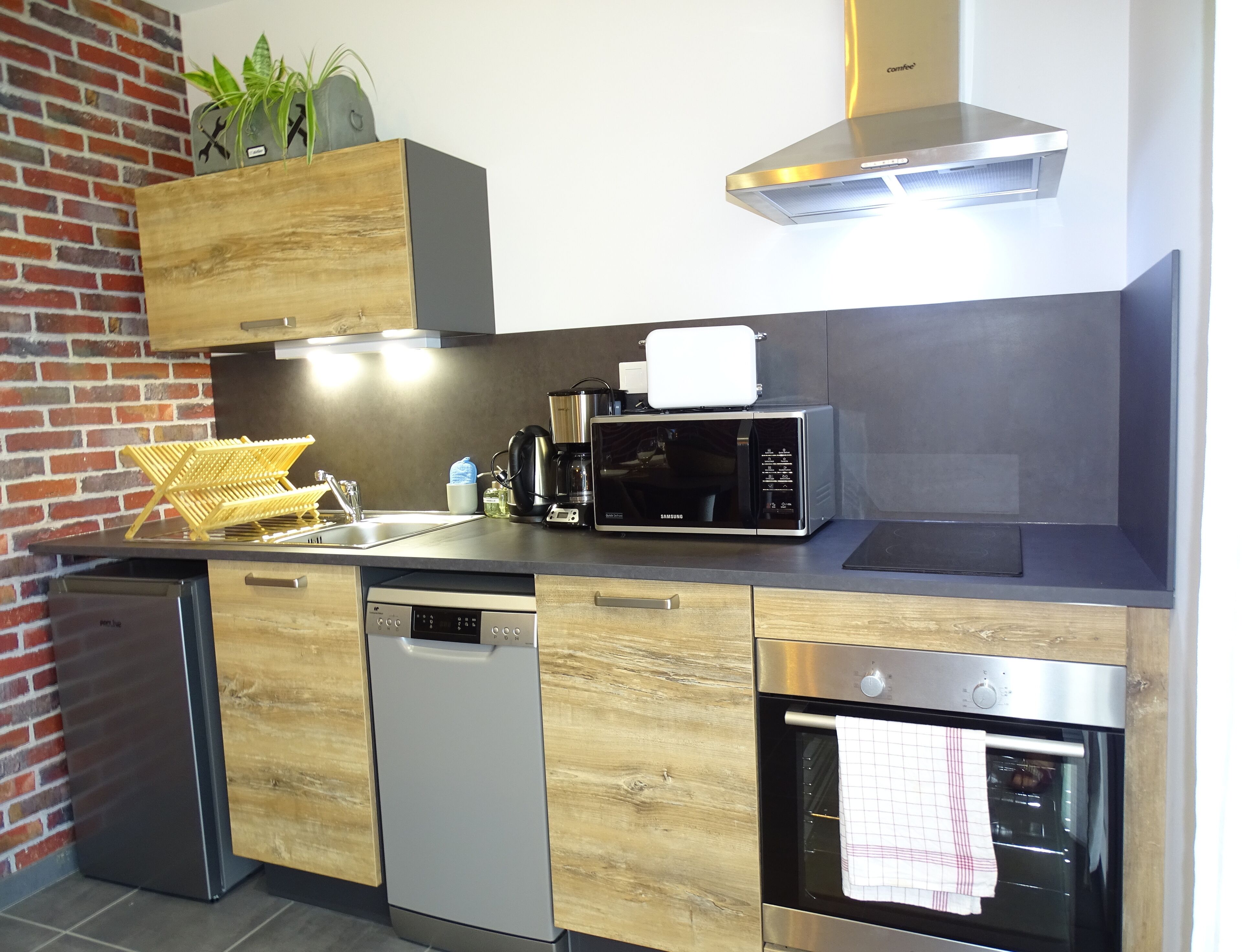 Studio – deluxe, hageutsikt | Eget kjøkken