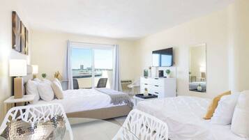 Desk, iron/ironing board, travel crib, WiFi