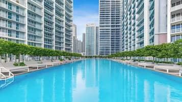 Piscina all'aperto, cabine incluse nel prezzo, ombrelloni da piscina