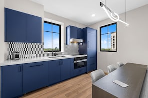 Microwave, oven, stovetop, dishwasher