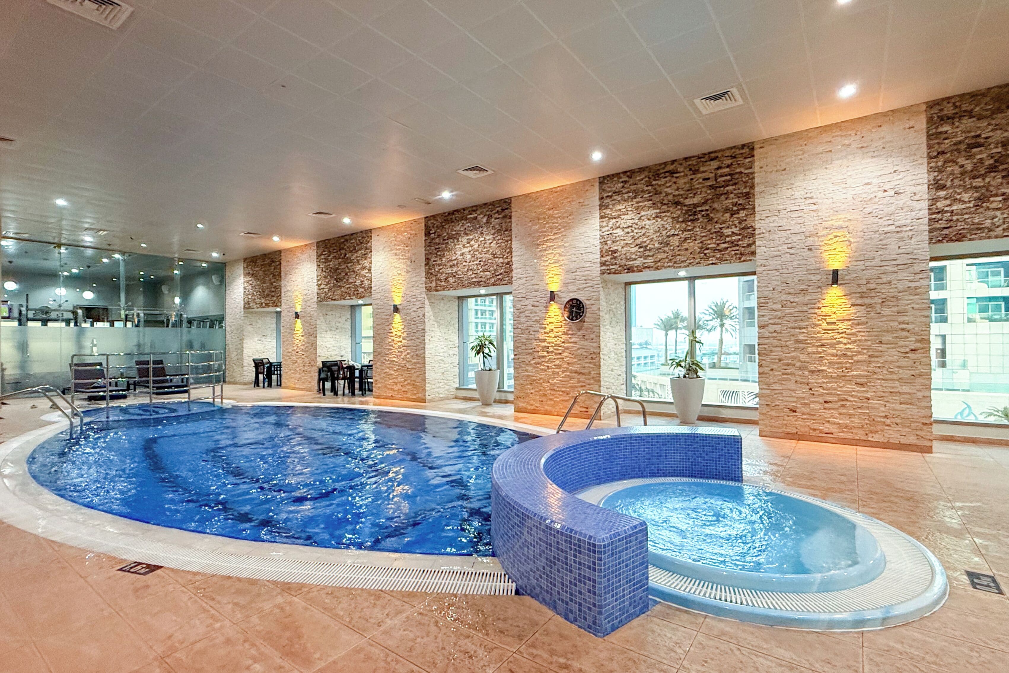Indoor pool, outdoor pool