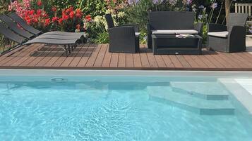 Piscine extérieure, piscine chauffée