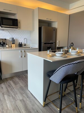 Microwave, oven, stovetop - Executive studio close to National Stadium and AirPort (Rohrmoser)