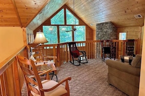 Interior - Campbell Station Beautiful!!! Authentic log cabin! hot tub outdoor fireplace (Gatlinburg)