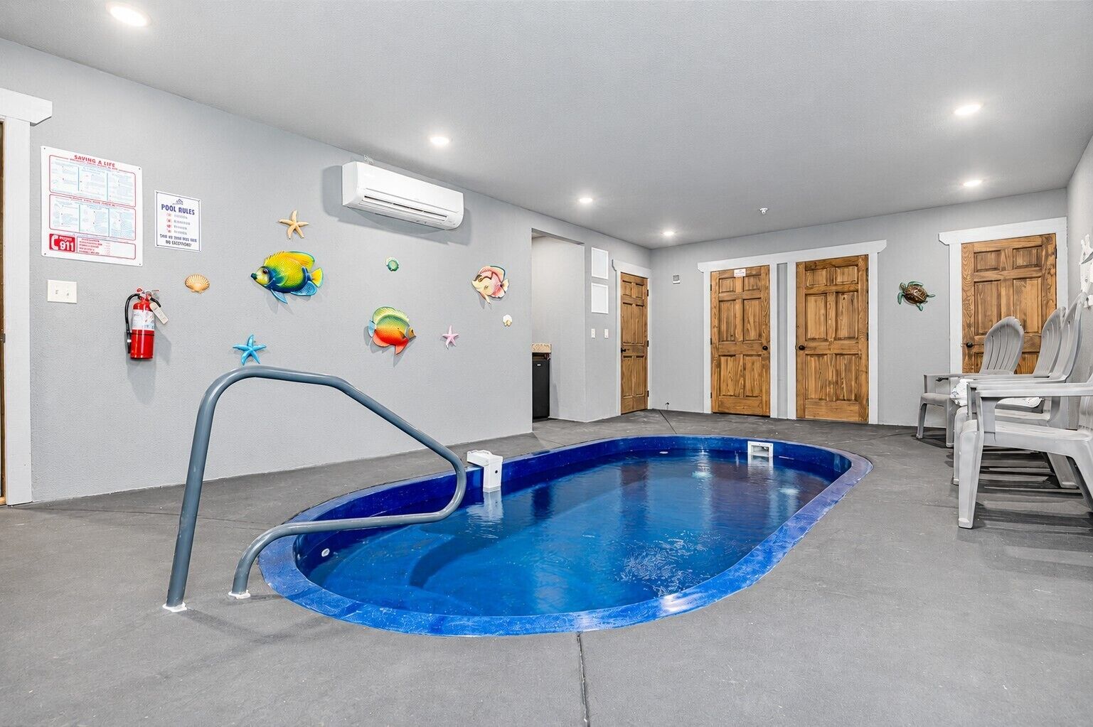 Indoor pool, a heated pool