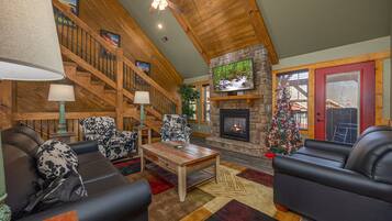 Smart TV, chimenea y reproductor de DVD