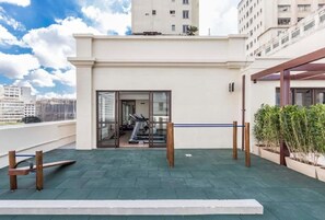 Terrace/patio - Historic center of Sao Paulo, 3 minutes from the Estaçao da Luz, access to the airport. (São Paulo)