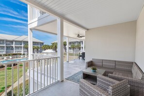 Condo, Multiple Beds (Pavilion Palms 103B) | Terrace/patio - Pavilion Palms 103b (Miramar Beach)