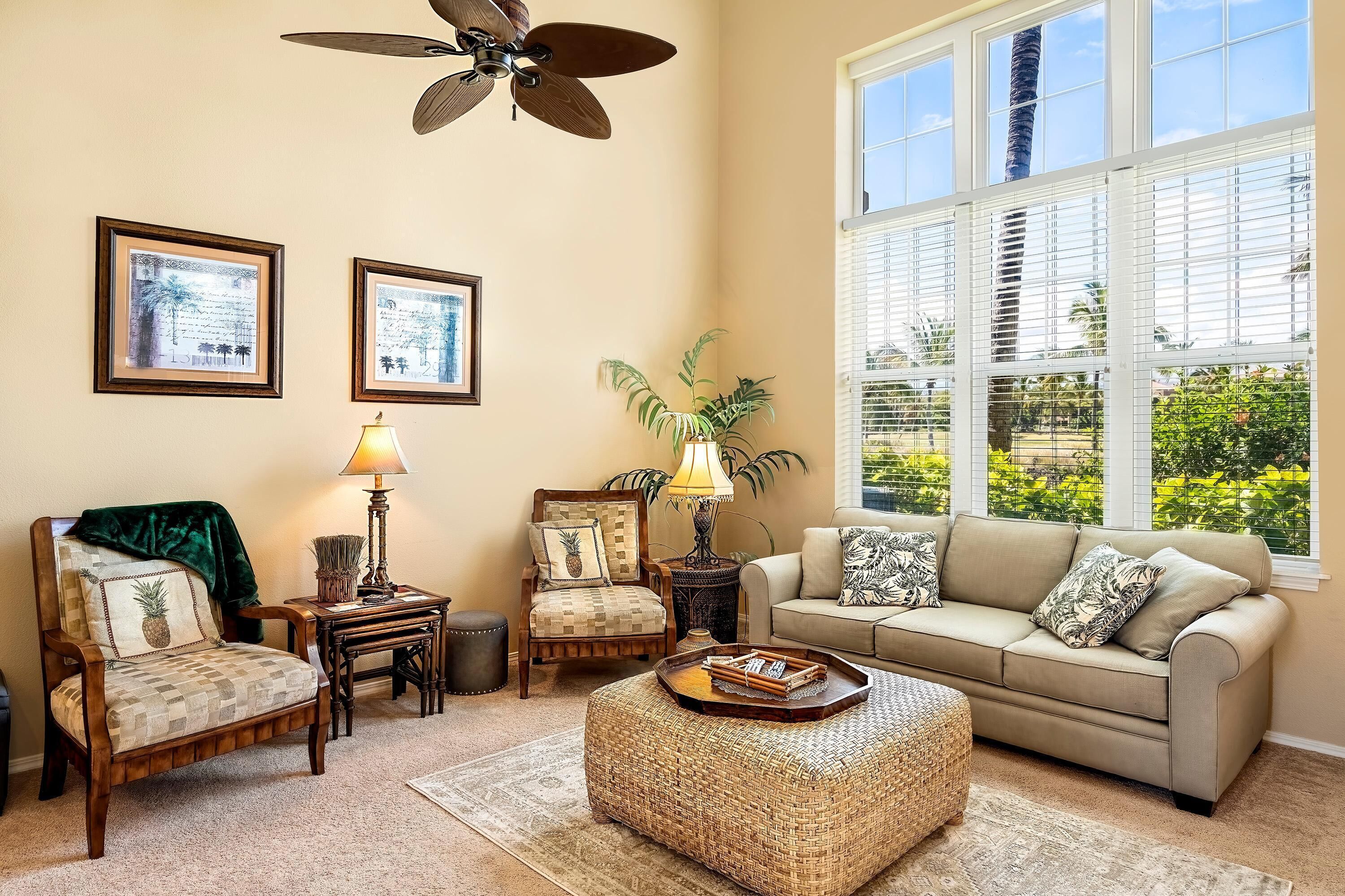 منزل - سرير ملكي مع أريكة سرير (Colony Villas at Waikoloa Beach Resor) | منطقة المعيشة