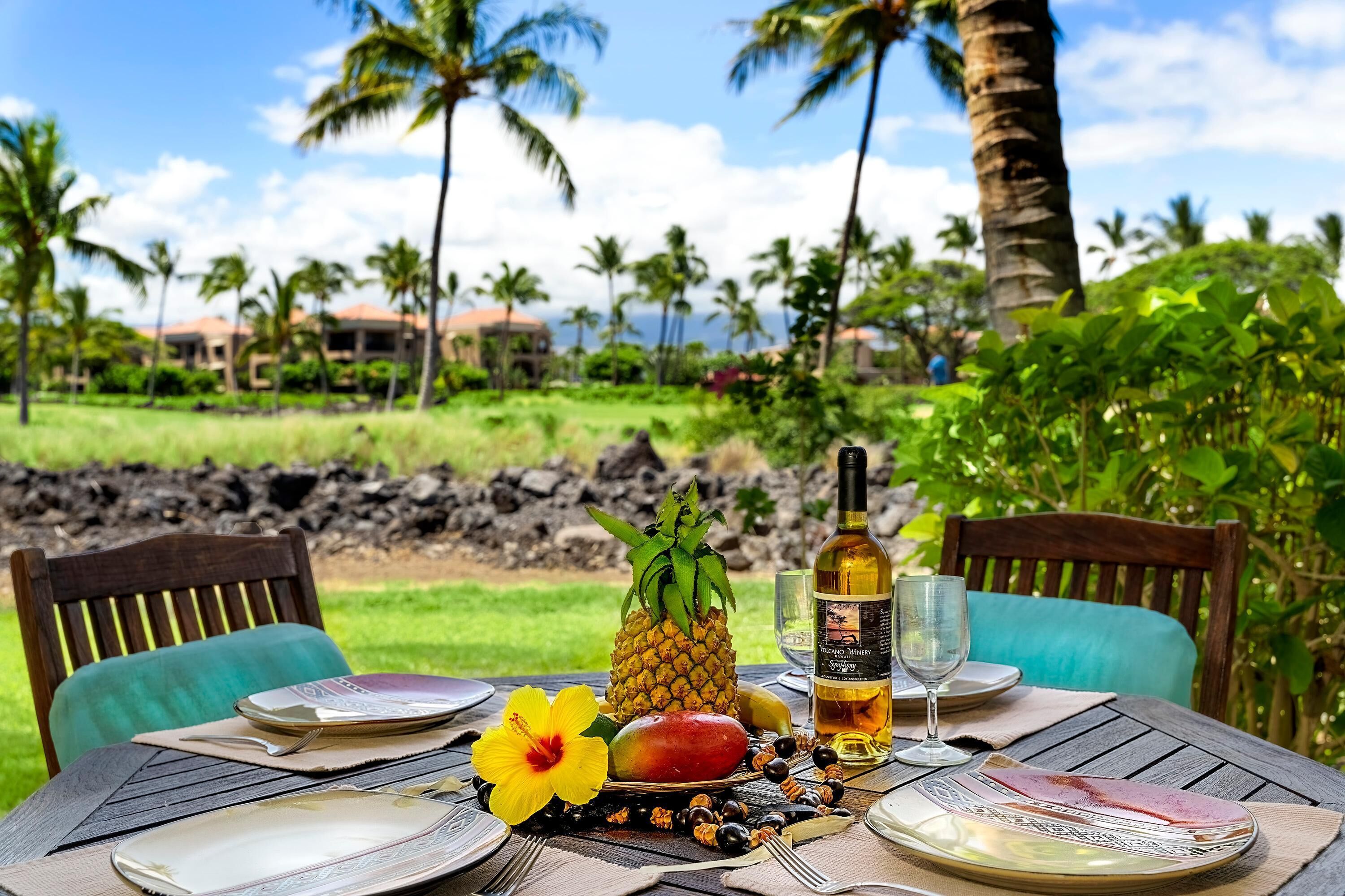 Maison, 1 très grand lit et 1 canapé-lit (Colony Villas at Waikoloa Beach Resor) | Restauration en plein air