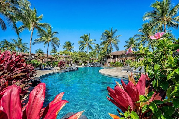 บ้านพัก, เตียงคิงไซส์ 1 เตียง และโซฟาเบด (Colony Villas at Waikoloa Beach Resor) | สระว่ายน้ำ