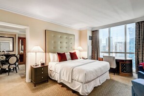 Superior Suite, City View | Premium bedding, in-room safe, blackout drapes, iron/ironing board - MGM Signature (Las Vegas)