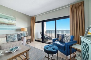 TV, fireplace - The Palms West 515 | Beachfront | Pools | My Beach Getaways (Orange Beach)