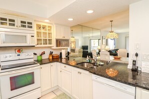 Fridge, microwave, oven, stovetop - Ocean Village Club Condo J26 (St. Augustine)