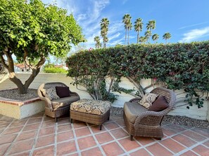Terrace/patio - Palm Desert Oasis across from Indian Wells Tennis Center (Palm Desert)