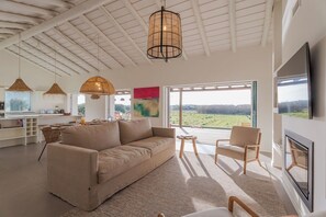 Télévision, cheminée