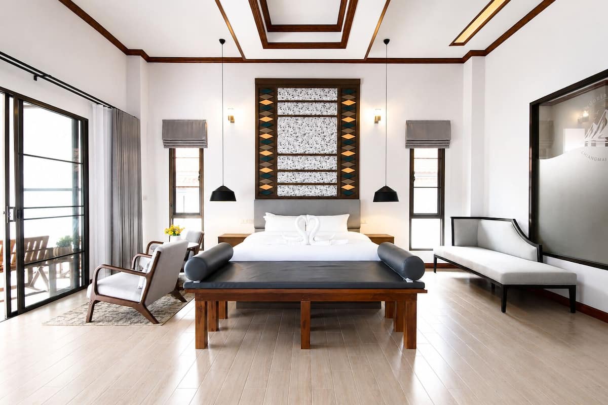 Phòng Deluxe, ban công, quang cảnh núi | Trang trí khác biệt, màn/rèm cản sáng