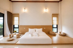 Habitación de estilo japonés, patio | Decoración individual, cortinas opacas, wifi gratis y ropa de cama