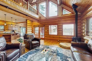 TV, fireplace, video games, books - Dog-Friendly lakefront home with dock, kayaks & game room (Olympia)