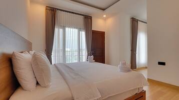 Villa, Balcony, Pool View | In-room safe, free WiFi, bed sheets