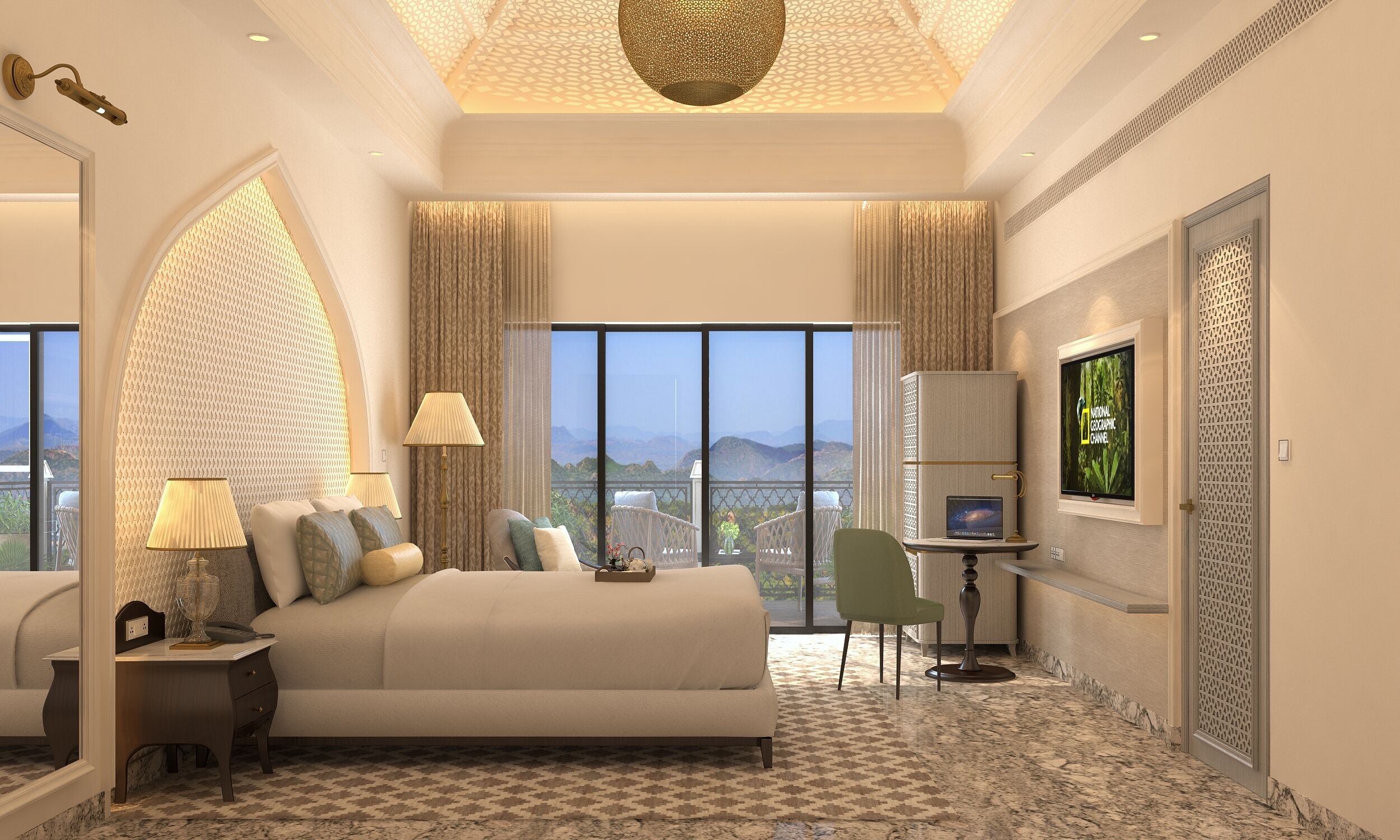 Deluxe-Doppelzimmer, Stadtblick | Zimmersafe, Schreibtisch, laptopgeeigneter Arbeitsplatz