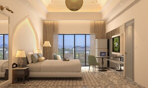 Deluxe-Doppelzimmer, Stadtblick | Zimmersafe, Schreibtisch, laptopgeeigneter Arbeitsplatz