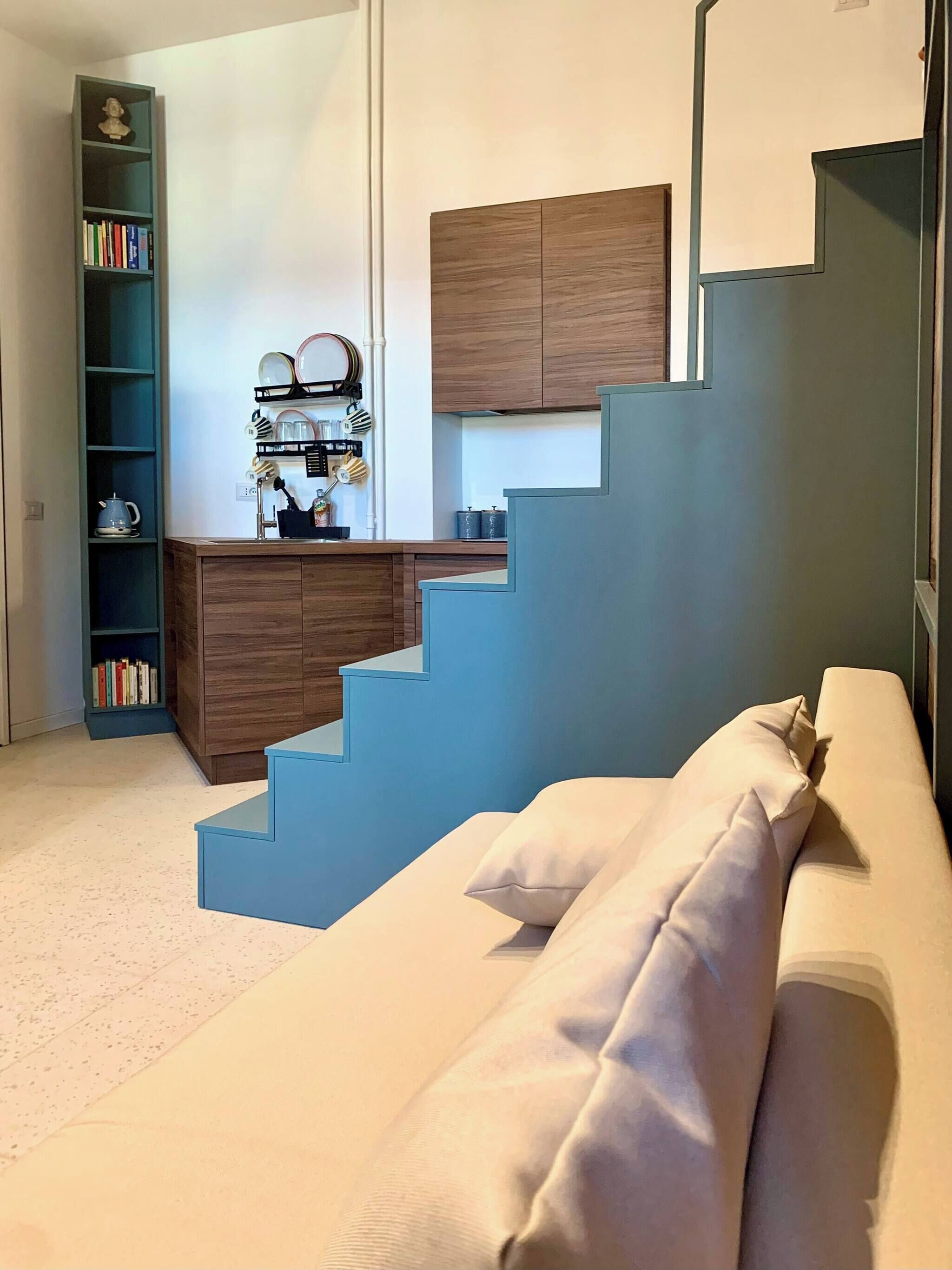 Appartamento, 1 camera da letto | Area soggiorno | Libri