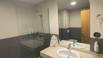 Soap, shampoo, toilet paper