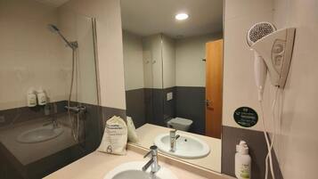 Soap, shampoo, toilet paper