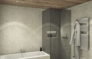 Shower, bidet, towels - 121A - Dosplain Panoramic Apartments | Sass Rigais (Santa Cristina Valgardena)