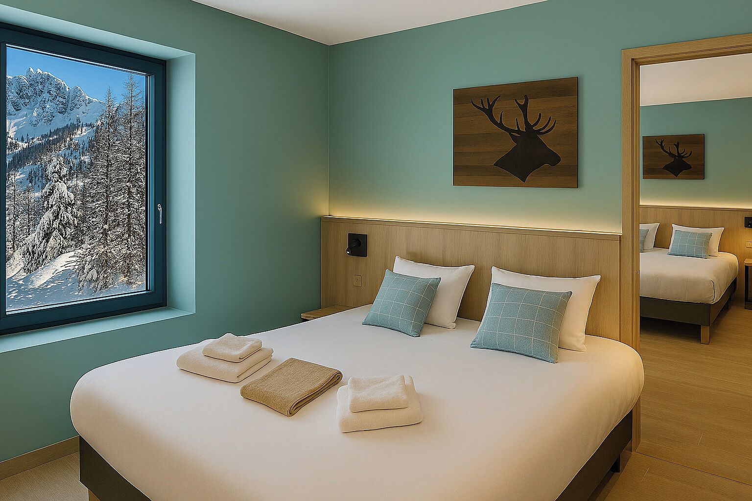 Standard-Vierbettzimmer | Zimmersafe, kostenloses WLAN