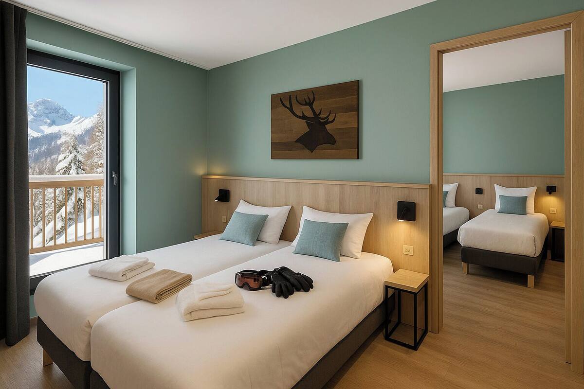 Superior-Vierbettzimmer, Balkon | Zimmersafe, kostenloses WLAN